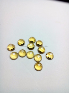 Laboratorio creado 8mm citrino hidrotermal piedras preciosas sueltas corte en forma de briolita para la fabricación de joyas - Product Image 4