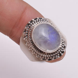 Anillos de piedras preciosas de arcoíris naturales hechos a mano de Plata de Ley 925 estilo clásico de boda proveedores de joyería al por mayor - Product Image 1