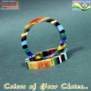 หลายสีที่ทำด้วยมือที่กำหนดเองเรซิ่นขนาดบวกข้อมือสร้อยข้อมือกำไลข้อมือ - Product Image 2