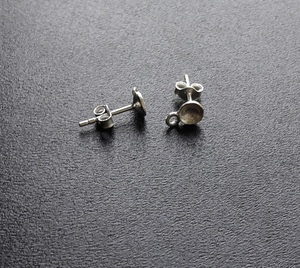 อุปกรณ์และส่วนประกอบลูกปัดกลมขนาด4มม. ทำจากเงินแท้จำนวนมาก925 - Product Image 1