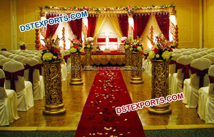 ชุดเวทีงานแต่งงานแบบราชวงศ์ที่ดีที่สุดพร็อพสำหรับตกแต่งเวทีงานแต่งงานแผงขนาดใหญ่ที่สวยงามชุดเวทีแต่งงานออสเตรเลีย - Product Image 4