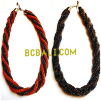Collier accessoires à la mode pour femmes, ombrés et graines longues, nouvelle collection