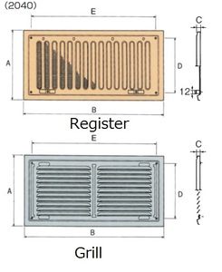 Rejilla de acero inoxidable para puerta, diseño moderno para ventilación, sistema de registro y rejilla, hecho en Japón - Product Image 2