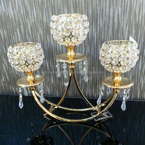 Portavelas de boda, portavelas de bola de cristal de centro de mesa, portavelas decorativo para hoteles y restaurantes en casa - Product Image 1