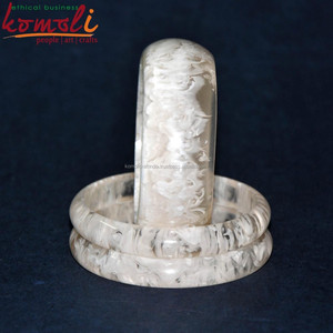 Brazaletes blancos ahumados transparentes, joyería personalizada hecha a mano - Product Image 3