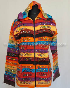 Flashy Rainbow Stripes bordado bohemio sudaderas y chaqueta CSWJ 436 - Product Image 2