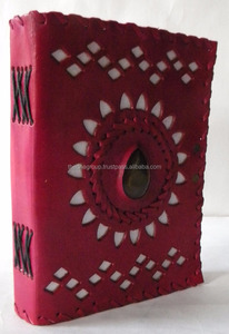 Fait à la main fantaisie Cutwork B5 taille cuir Journal vert pierre gaufrage reliure thermique couverture rigide pour une utilisation de bureau d'affaires pour les cadeaux - Product Image 2