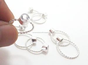 Zircon cubique 925 en argent Sterling fait à la main déclaration Vintage pierre de naissance Boho bague bijoux pour unisexe - Product Image 2