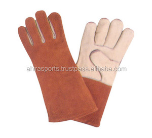 Guantes de soldadura de 2 colores de 16 pulgadas con cómodo forro de cuero dividido protector antideslizante XL tamaño para protección - Product Image 1