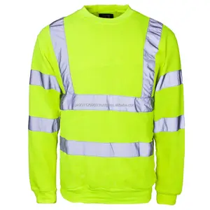 <b>Men's</b> High Visibility <b>Work</b> Wear T-<b>Shirt</b> Long Sleeved and Breathable Plus Size Options - Product Image 1