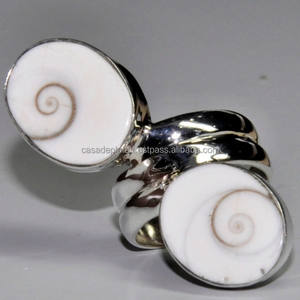 Anillo de plata de diseño único Ojo de Shiva Anillo de Plata de Ley 925 Anillo de plata de moda de la India Joyas de piedras preciosas para mujeres. - Product Image 2