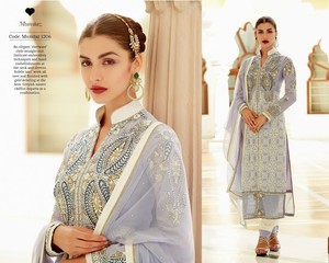 ชุดปากีสถาน Shalwar Kameez สำหรับผู้หญิง,ชุดปากีสถานแบบลำลองคอลเลกชันสนามหญ้าปี1/3 - Product Image 5