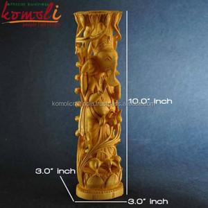 มือไม้แกะสลักพระพิฆเนศวรรูปปั้นธรรมชาติพระพิฆเนศวรไอดอล - Product Image 4