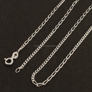 2mm 925 collier en argent Sterling massif chaîne Figaro 18 "mode hommes femmes mariage fiançailles cadeau fête - Product Image 5