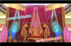 Pots de décoration de fleurs de mariage indien Porte d'entrée Thème Aisleway Décors Pot en fibre Mandap Décors Australie Prix de gros - Product Image 5