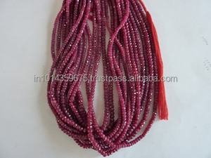 Exclusiva piedra preciosa de rubí corindón facetada buen color rojo teñido cuentas sueltas para la fabricación de joyas - Product Image 3
