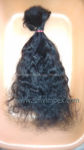 8 "hasta 40" Color natural Textura natural Suave y suavidad Cabello humano indio a granel de India Cabello crudo indio a granel - Product Image 6