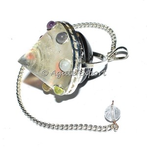 กุหลาบควอตซ์12เหลี่ยมเพชรพลอยลูกตุ้มที่มีขนาดเล็กสำหรับขาย - Product Image 6