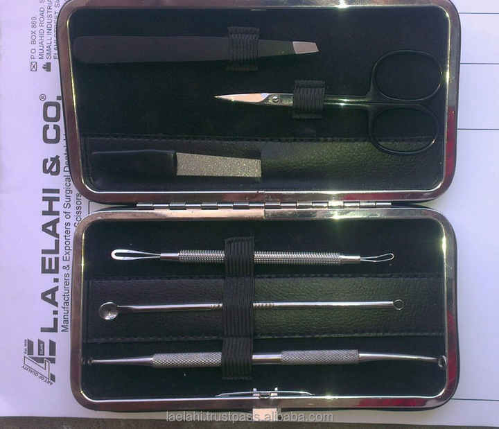 6 Pcs Blemish Remover Instruments Kit with Tweezers & Scissors Best Use in Saloon Wholesale Custom 2025