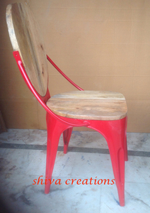 Silla de comedor moderna de madera y metal barata, muebles para el hogar para uso general, sillas de restaurante de fabricantes y proveedores indios - Product Image 4