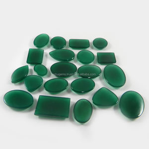 ¡Raro! 21 Piezas de Ónice Verde Natural, 100 g, Forma Mixta, Cabujón, Piedra Semipreciosa IG0336 - Product Image 2