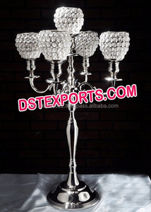 ลูกโลกคริสตัลโลหะที่สวยงามศูนย์ลูกบอลคริสตัลลูกปัดคริสตัลจริงเชิงเทียน - Product Image 5