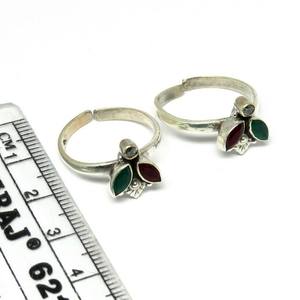 Dazzling Red Onyx_Green Onyx_White CZ 925 Sterling <b>Silver</b> <b>Toe</b> <b>Rings</b> Wholesale <b>Silver</b> Jewelry Gemstone <b>Silver</b> Jewellery - Product Image 6