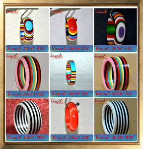 Rojo blanco hecho a mano de la joyería brazalete pulsera - Product Image 6