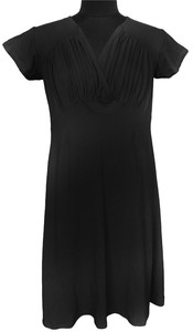 ชุดคลุมท้องคอวีผ้าคอตตอนสแปนเด็กซ์ออร์แกนิกอัดจีบครึ่งแขนสำหรับใส่ทำงานในโอกาสสั่งหมายเลขโมเดล - Product Image 4