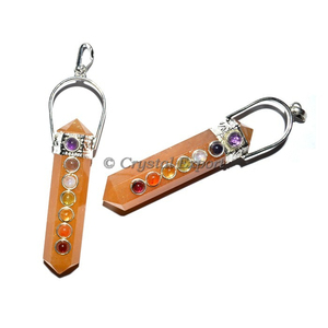 Pendentifs Chakra à Double Pointe en Aventurine Jaune à Vendre - Product Image 1
