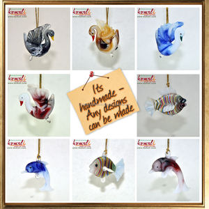 New Trendy <b>Fish</b> <b>Glass</b> <b>Ornament</b> Dolphin Figurines Christmas Decorations - Product Image 5