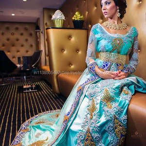 Accesorio de ropa musulmana caftán bordado con piedra marroquí tradicional - Product Image 1