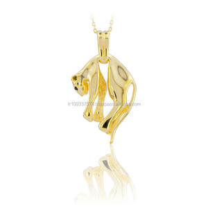 14K <b>Solid</b> <b>Gold</b> Puma <b>Pendant</b> Necklace Animal Necklace Fine Jewellery for Women Made in Turkey - Product Image 1