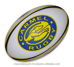 Ballon de rugby en gros d'usine direct matériau en caoutchouc Latex à haute rétention d'air Logo personnalisé imprimé pour l'entraînement à usage promotionnel - Product Image 6