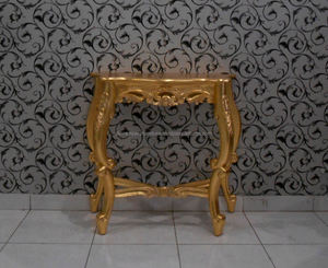 Muebles para el hogar, sala de estar interior, mesa de consola dorada tallada de madera, Estilo clásico - Product Image 2