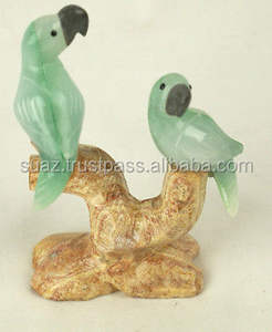 Statue de perroquet en marbre Onyx, sculpture de perroquet en marbre - Product Image 5