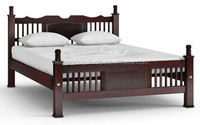 Lit indien en bois, style traditionnel, taille Queen