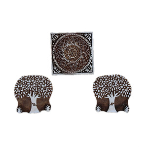 Tampons de toile en bois tissés à la main, blocs d'impression, Textile brun artisanal, timbres Floral indien en ligne, nouveau Design, dernière collection - Product Image 2