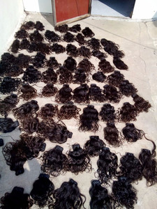 MACHINE DOUBLE WEFTS INDIAN VIRGIN REMY HAIR GRADE DEEP WAVE HAIR EXTENSIONS - Product Image 4