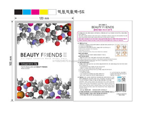 Vente en gros de feuille coréenne de vitamine C Marque privée Soins de la peau Beauté du visage Cosmétiques Taille de voyage Ingrédients fruits en coton - Product Image 4