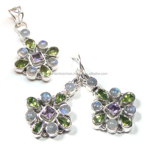 Conjunto de joyería de piedras semipreciosas de Plata de Ley 925 de alta calidad - Product Image 5