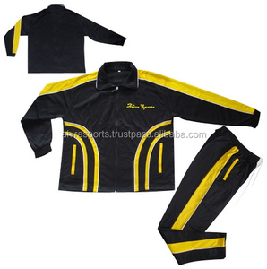 2020 chándal de poliéster personalizado para correr, conjuntos de chándal de moda para hombres y mujeres con mangas cortas lisas, ropa de entrenamiento con cremallera para pies - Product Image 1