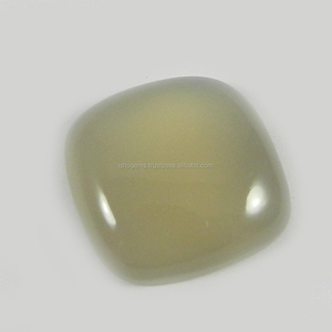 Calcedonia gris natural de 20 mm, cabujón cuadrado, piedra preciosa suelta al por mayor para la fabricación de joyas - Product Image 1