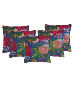Housse de coussin Kantha imprimé fruits indiens Tropicana Kantha coussin taies d'oreiller - Product Image 3