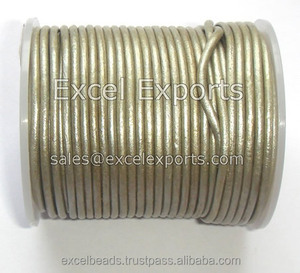 Sangles en cuir métallisé de haute qualité et cordons ronds Kit d'accessoires de fabrication de bijoux à bricoler soi-même - Product Image 3