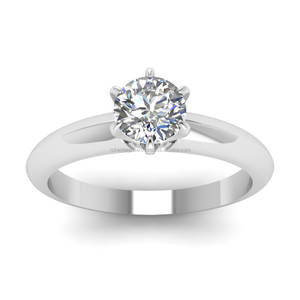 Classic 2.00CT Round Cut Moissanite <b>Solitaire</b> Engagement <b>Ring</b> for Women 925 Sterling <b>Silver</b> with Classic Design - Product Image 1