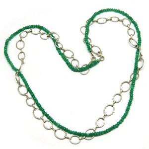 Glorious <b>Green</b> Emerald 925 Sterling Silver <b>Necklaces</b> Fashion Silver Jewelry 925 Sterling Silver Jewelry - Product Image 2