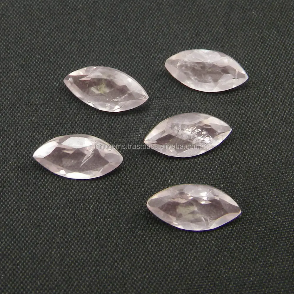 Natural Rose Quartz 12x6mm Marquise Cut 1.6 Cts Gemstone Making for Jewelry