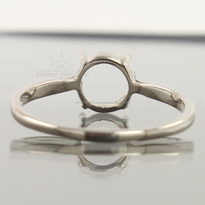 Solide 925 Argent pur Semi Monture Bague de Fiançailles Réglage Rond N'importe Quelle Taille NOUVEAU - Product Image 5