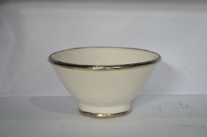 Cuencos de Terracota Esmaltada Tradicionales de Arte Popular Marroquí Hechos a Mano, Vajilla Creativa con Acabado Plateado y Niquelado en Varios Colores para Postre - Product Image 4